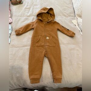 Carhartt Tan Fleece Hooded Coverall